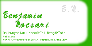 benjamin mocsari business card